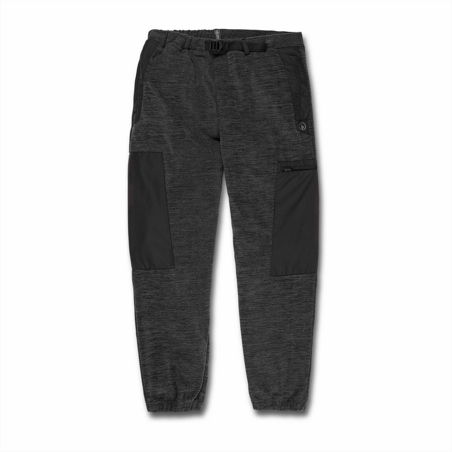 YZZOLATER FLEECE PANTS - BLACK ON BLACK