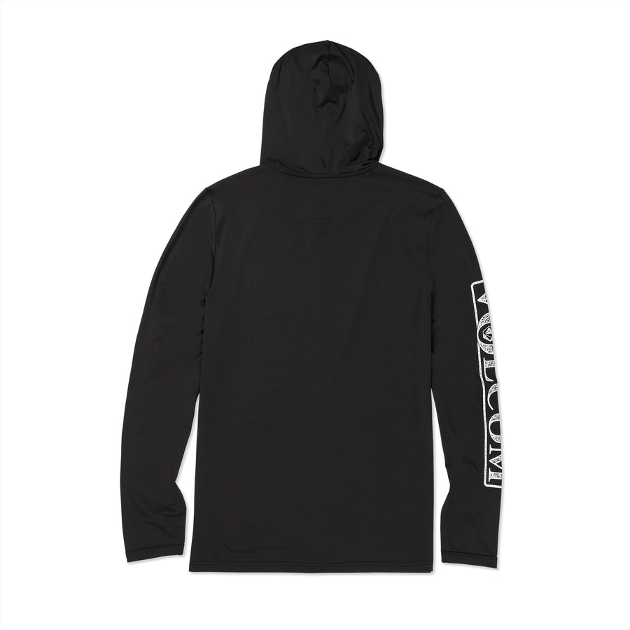 RALLY HOODED LS - BLACK