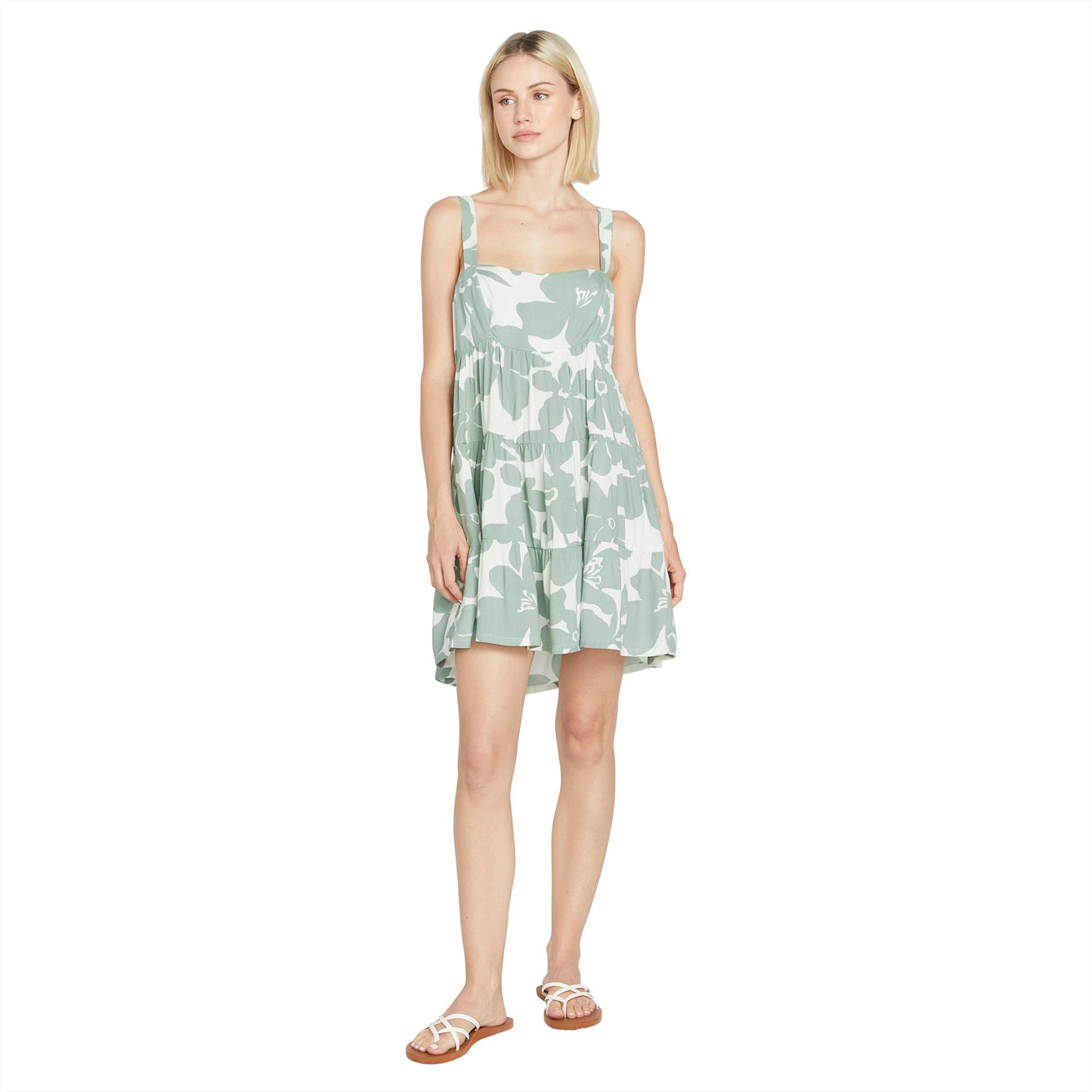 COCO HO TIERED DRESS - SEA GLASS