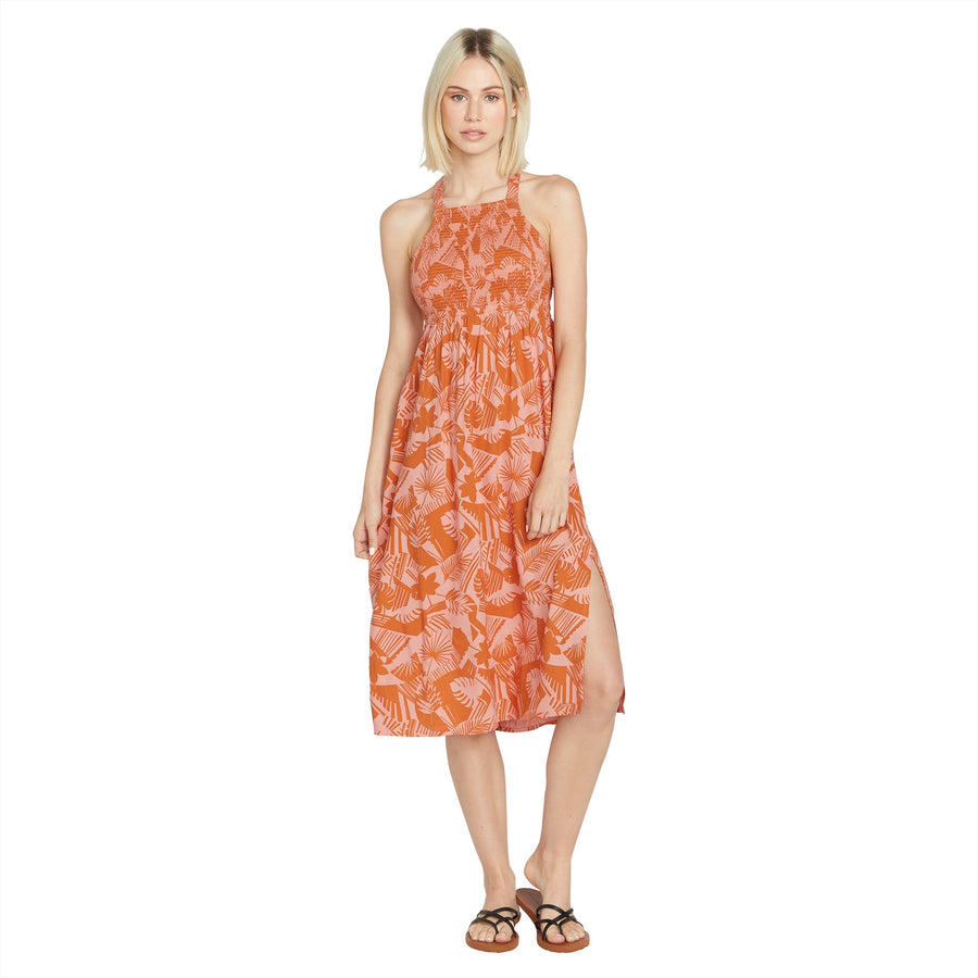 OFF TROPIC DRESS - BURNT SIENNA