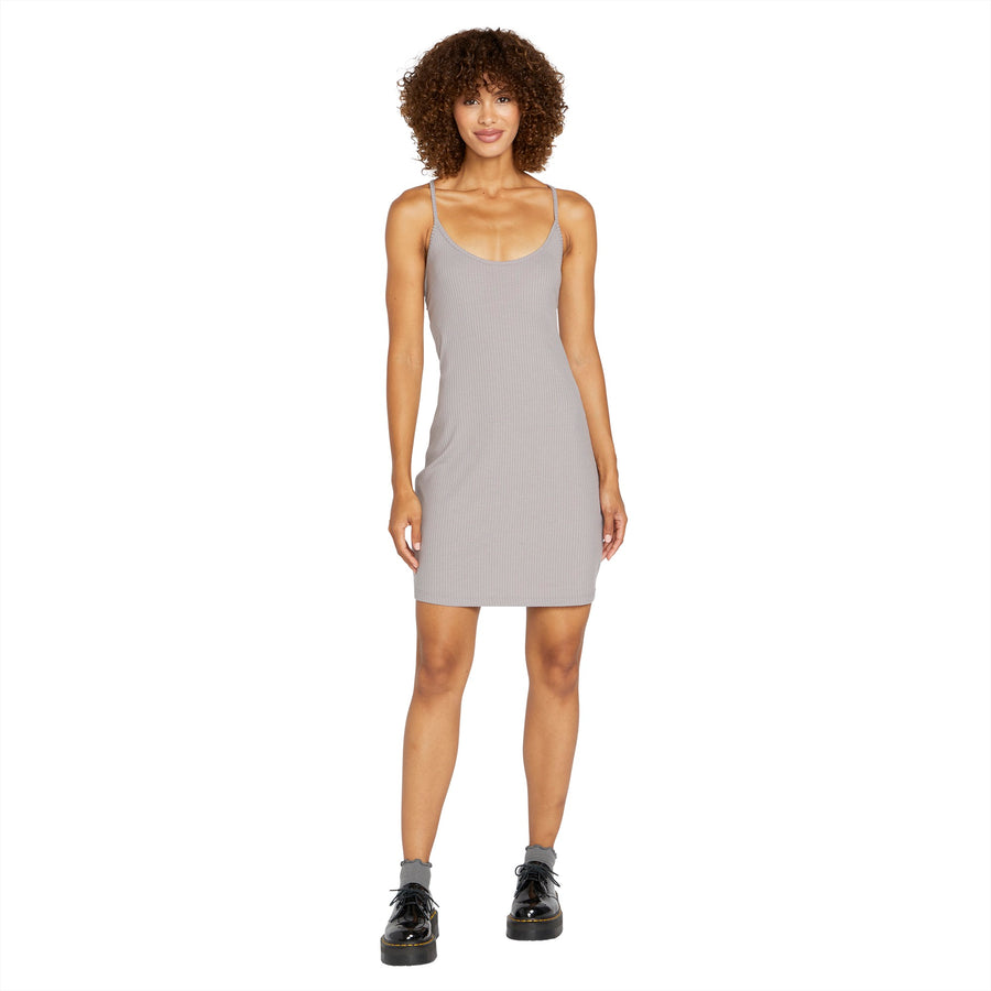 SLIP KNIT DRESS - DAZE GREY